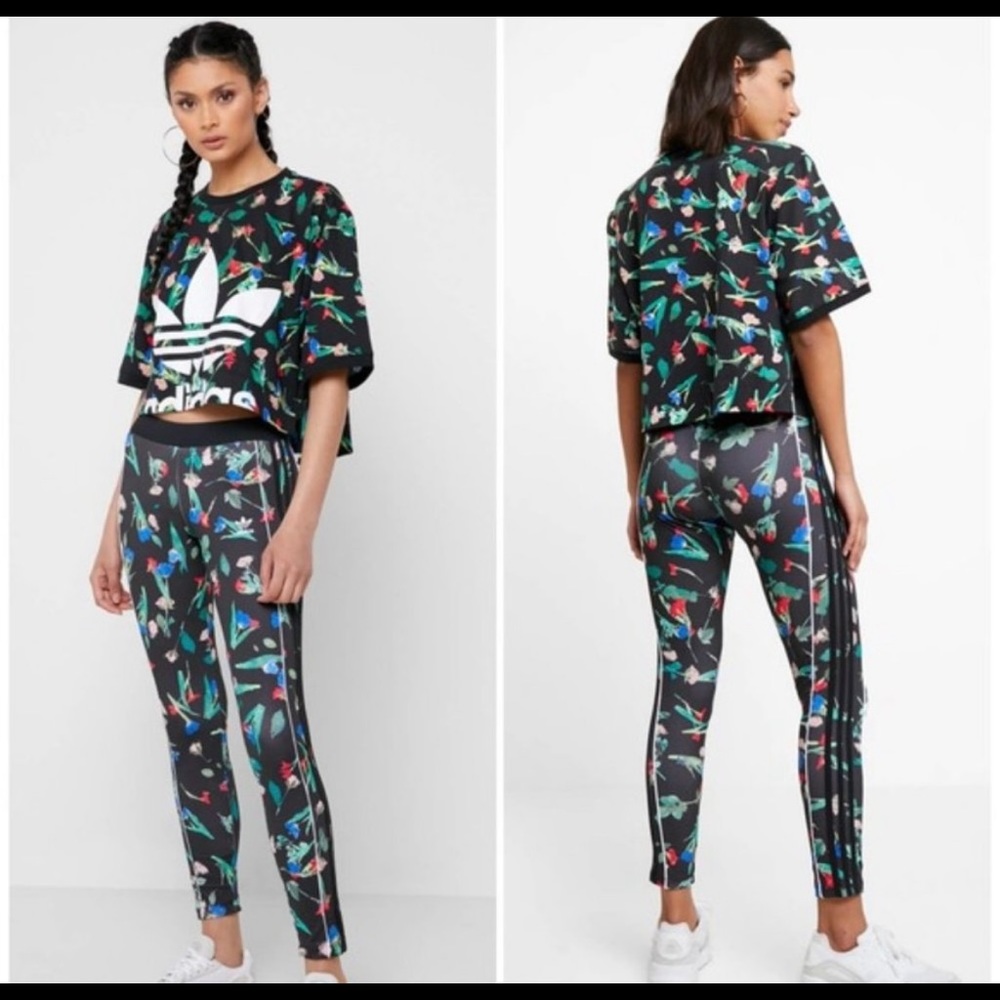 Adidas AOS floral crop top *Brand New with Tag*